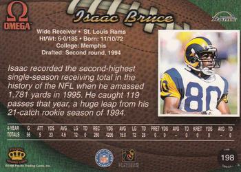 1998 Pacific Omega #198 Isaac Bruce Back