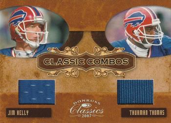 2007 Donruss Classics - Classic Combos Jerseys #CC-8 Thurman Thomas / Jim Kelly Front