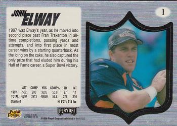 1998 Playoff Absolute SSD Hobby #1 John Elway Back
