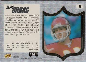 1998 Playoff Absolute SSD Hobby #31 Elvis Grbac Back