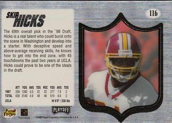 1998 Playoff Absolute SSD Hobby #116 Skip Hicks Back