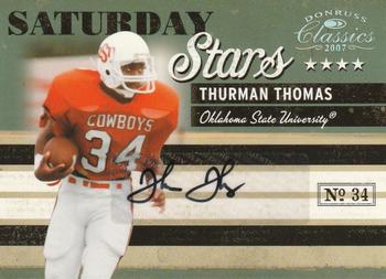 2007 Donruss Classics - Saturday Stars Autographs #SS-21 Thurman Thomas Front
