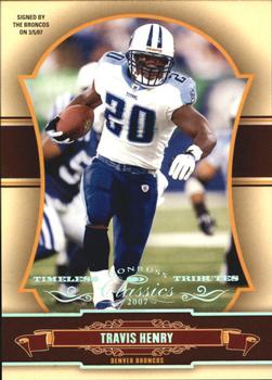 2007 Donruss Classics - Timeless Tributes Silver #97 Travis Henry Front