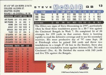 1998 Score #13 Steve McNair Back