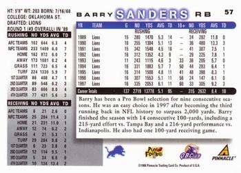 1998 Score #57 Barry Sanders Back