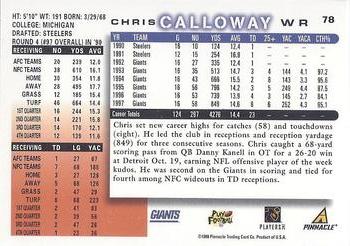 1998 Score #78 Chris Calloway Back