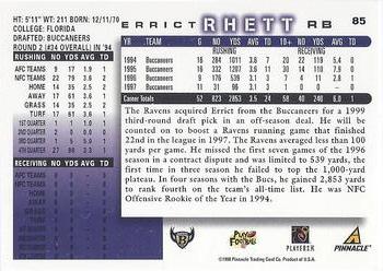 1998 Score #85 Errict Rhett Back