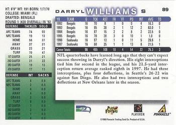 1998 Score #89 Darryl Williams Back