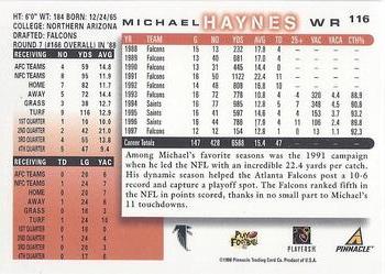 1998 Score #116 Michael Haynes Back