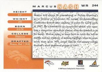 1998 Score #244 Marcus Nash Back