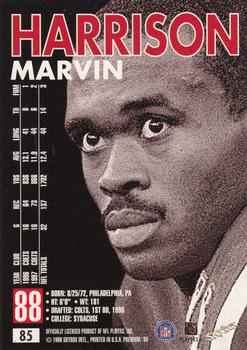 1998 SkyBox Premium #85 Marvin Harrison Back