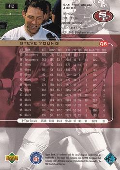 1998 SP Authentic #112 Steve Young Back