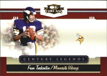 2007 Donruss Threads - Century Legends Gold #CL-15 Fran Tarkenton Front