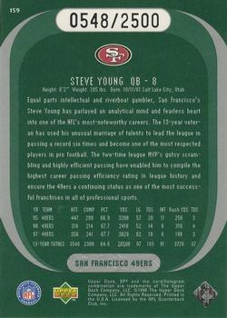 1998 SPx Finite #159 Steve Young Back