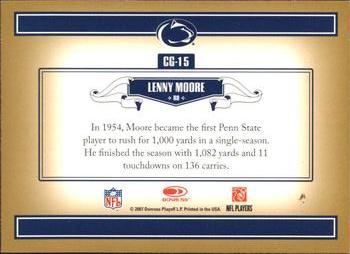 2007 Donruss Threads - College Greats #CG-15 Lenny Moore Back