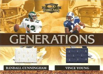 2007 Donruss Threads - Generations Materials #G-4 Randall Cunningham / Vince Young Front