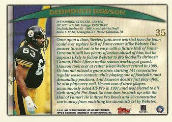 1998 Topps #35 Dermontti Dawson Back