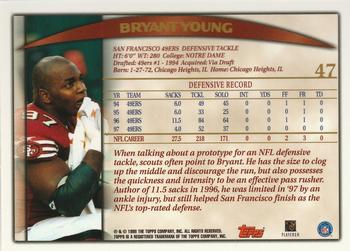1998 Topps #47 Bryant Young Back