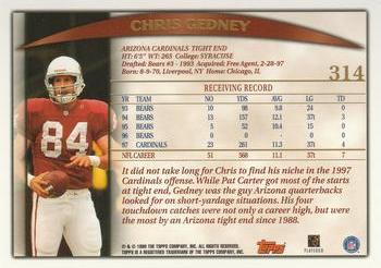 1998 Topps #314 Chris Gedney Back