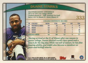 1998 Topps #333 Duane Starks Back