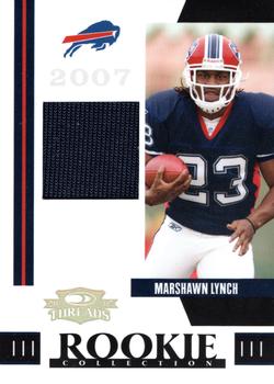 2007 Donruss Threads - Rookie Collection Materials #RCM-2 Marshawn Lynch Front