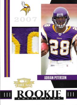 2007 Donruss Threads - Rookie Collection Materials #RCM-6 Adrian Peterson Front