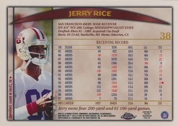 1998 Topps Chrome #38 Jerry Rice Back