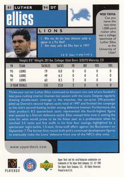 1998 UD Choice #61 Luther Elliss Back