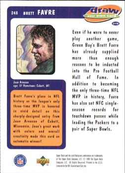 1998 UD Choice #248 Brett Favre Back