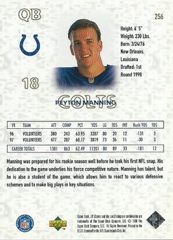 1998 UD Choice #256 Peyton Manning Back
