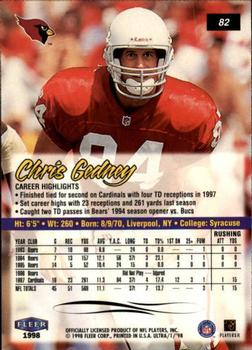 1998 Ultra #82 Chris Gedney Back