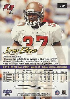 1998 Ultra #340 Jerry Ellison Back