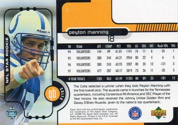 1998 Upper Deck #1 Peyton Manning Back