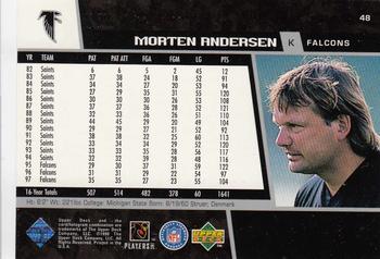 1998 Upper Deck #48 Morten Andersen Back