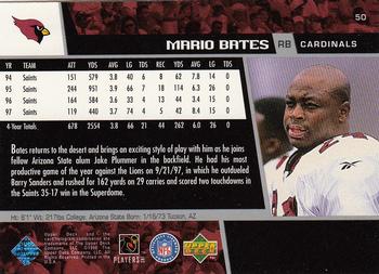 1998 Upper Deck #50 Mario Bates Back