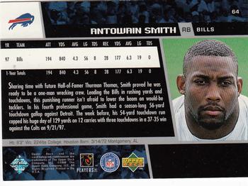 1998 Upper Deck #64 Antowain Smith Back