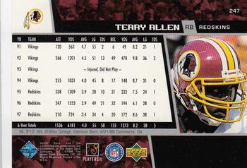 1998 Upper Deck #247 Terry Allen Back