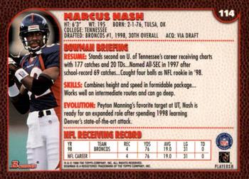 1999 Bowman #114 Marcus Nash Back