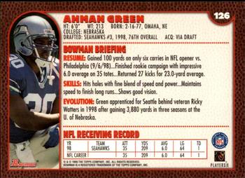 1999 Bowman #126 Ahman Green Back