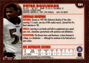 1999 Bowman #131 Peter Boulware Back