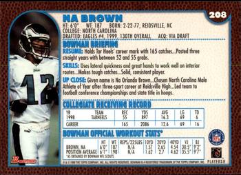 1999 Bowman #208 Na Brown Back