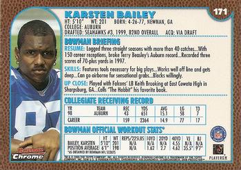 1999 Bowman Chrome #171 Karsten Bailey Back