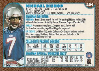 1999 Bowman Chrome #204 Michael Bishop Back