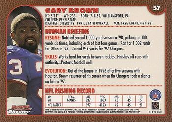 1999 Bowman Chrome #57 Gary Brown Back