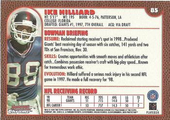 1999 Bowman Chrome #85 Ike Hilliard Back
