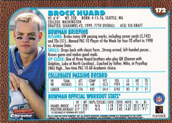 1999 Bowman Chrome #172 Brock Huard Back
