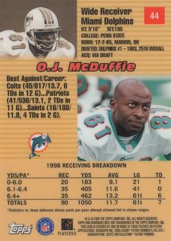 1999 Bowman's Best #44 O.J. McDuffie Back