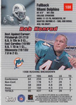 1999 Bowman's Best #108 Rob Konrad Back