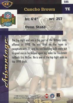 1999 Collector's Edge Advantage #185 Cuncho Brown Back