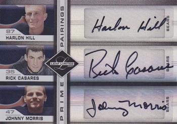 2007 Leaf Limited - Prime Pairings Autographs #PP-12 Harlon Hill / Rick Casares / Johnny Morris Front